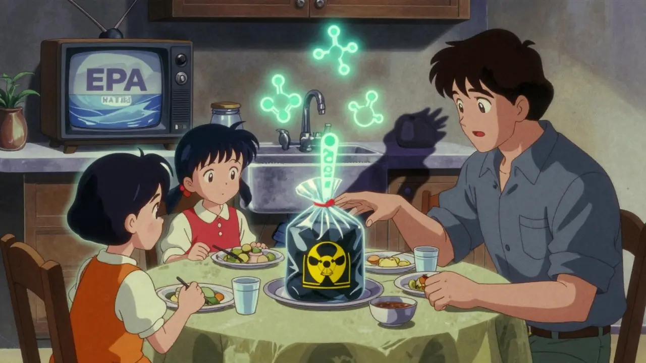 Family unaware of hidden hazardous chemo waste under sink