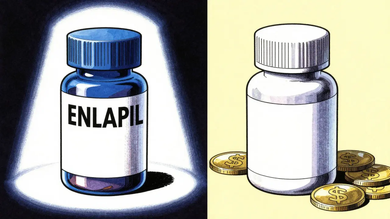 Comparison of brand vs generic pills in vintage manga art